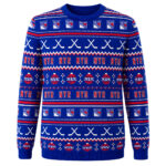 New York Rangers Ugly Christmas Sweater 2026 Holiday For Hockey Fans
