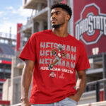 Ohio State Buckeyes Football Jeremiah Smith Heisman Hopeful Name Pose Graphic Shirt for College Football Fans