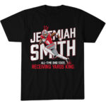 Ohio State Buckeyes Jeremiah Smith All-Time Receiving Yards Record Graphic Shirt for College Football Fans