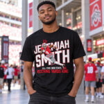 Ohio State Buckeyes Jeremiah Smith All-Time Receiving Yards Record Graphic Shirt for College Football Fans
