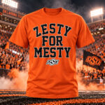 Oklahoma State Football Drew Mestemaker Zesty For Mesty Graphic Shirt for College Football Fans