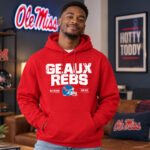 Ole Miss Rebels Football Geaux Rebs Graphic Shirt for College Football Fans