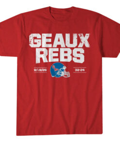 Ole Miss Rebels Football Geaux Rebs Graphic Shirt for College Football Fans