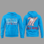 Ole Miss Rebels Powder Blue 2026 Graphic Shirt for College Football Fans