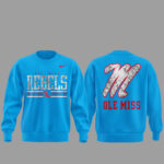 Ole Miss Rebels Powder Blue 2026 Graphic Shirt for College Football Fans