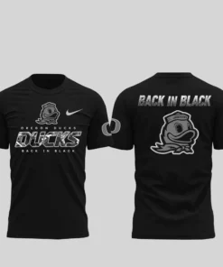 Oregon Ducks Back In Black 2026 Graphic Shirt for College Football Fans