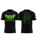 Oregon Ducks Origin of Speed 2026 Black Graphic Shirt for College Football Fans