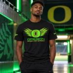 Oregon Ducks Origin of Speed 2026 Black Graphic Shirt for College Football Fans
