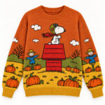 Peanuts Snoopy Flying Ace Pumpkin Patch Concept Fan Sweater