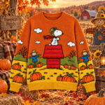 Peanuts Snoopy Flying Ace Pumpkin Patch Concept Fan Sweater