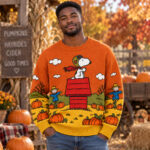 Peanuts Snoopy Flying Ace Pumpkin Patch Concept Fan Sweater