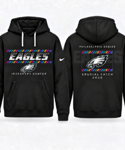Philadelphia Eagles 2026 Crucial Catch Graphic Hoodie Version 3 for Football Fans