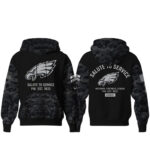 Philadelphia Eagles x Salute to Service 2026 Camo Graphic Hoodie for Football Fans