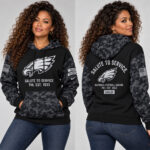 Philadelphia Eagles x Salute to Service 2026 Camo Graphic Hoodie for Football Fans