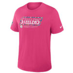 Pittsburgh Steelers 2026 Crucial Catch Graphic Pink Shirt for Football Fans