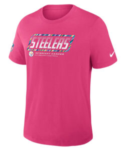 Pittsburgh Steelers 2026 Crucial Catch Graphic Pink Shirt for Football Fans