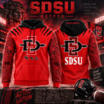 San Diego State Aztecs Aztec Print Football 2026 Graphic Hoodie for College Football Fans