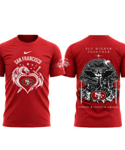 San Francisco 49ers Fourth Wing Night 2026 Red Graphic Shirt for Football Fans