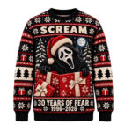 Scream Ghostface 30 Years of Fear Christmas Holiday 2026 Ugly Sweater