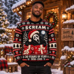 Scream Ghostface 30 Years of Fear Christmas Holiday 2026 Ugly Sweater