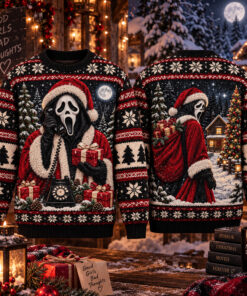 Scream Ghostface Santa Claus Christmas Holiday 2026 Ugly Sweater