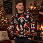 Scream Ghostface Santa Claus Christmas Holiday 2026 Ugly Sweater
