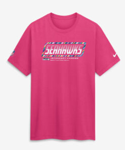Seattle Seahawks 2026 Crucial Catch Graphic Pink Shirt for Football Fans