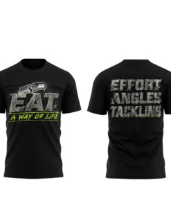 Seattle Seahawks Coach Mike Macdonald 2026 Effort Angles Tackling Graphic Shirt for Football Fans