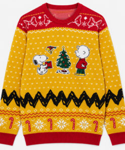 Snoopy And Charlie Brown Christmas Tree 2026 Ugly Christmas Sweater for Peanuts Fans