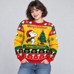 Snoopy Christmas Yellow Ugly Christmas Sweater 2026 For Snoopy Fans