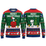 Snoopy Merry Snoopymas Green Ugly Christmas Sweater