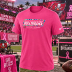 Tampa Bay Buccaneers 2026 Crucial Catch Graphic Pink Shirt for Football Fans