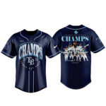 Tampa Bay Rays 2026 AL East Division Champions Navy Graphic Baseball Jersey for Baseball Fans