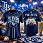 Tampa Bay Rays 2026 AL East Division Champions Navy Graphic Baseball Jersey for Baseball Fans