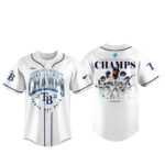 Tampa Bay Rays 2026 AL East Division Champions White Graphic Baseball Jersey for Baseball Fans
