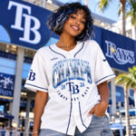 Tampa Bay Rays 2026 AL East Division Champions White Graphic Baseball Jersey for Baseball Fans