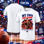 Team USA 2026 FIBA Women’s Basketball World Cup Champions We Own The Game Graphic Shirt for Basketball Fans