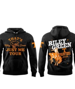 Tennessee Volunteers x Riley Green Thats Just Me Tour 2026 Black Hoodie