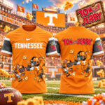 Tennessee Volunteers x Tom and Jerry Orange 2026 Graphic Shirt for College Football and Tom and Jerry Fans