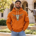 Texas Longhorns 2026 Hispanic Heritage Month Orange Graphic Hoodie for College Football Fans