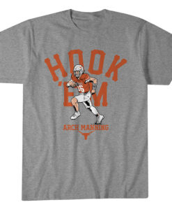 Texas Longhorns Arch Manning Hook 'Em Graphic Shirt for College Football Fans