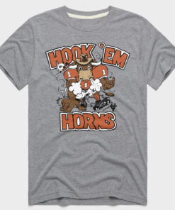 Texas Longhorns Hook 'Em Horns Longhorn Rush Graphic Shirt for College Football Fans