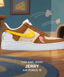 Tom And Jerry Jerry Mouse Cheese Brown Yellow Shoes Sneaker for Cartoon Fans