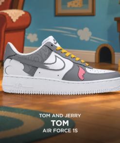Tom And Jerry Tom Cat Gray White Shoes Sneaker for Cartoon Fans