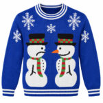 Two Snowmen Christmas Holiday 2026 Ugly Sweater for Christmas Lovers