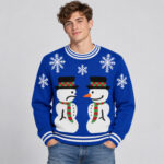 Two Snowmen Christmas Holiday 2026 Ugly Sweater for Christmas Lovers