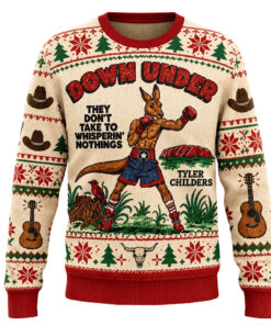 Tyler Childers Snipe Hunt Tour 2026 Kangaroo Boxing Ugly Christmas Sweater