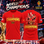 USA Team Women’s Basketball Fiba World Cup 2026 Champions Red Graphic Shirt for Basketball Fans