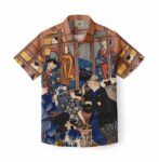 Ukiyo-e Cat Gathering Hawaiian Shirt