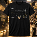 Vanderbilt Commodores Football Miracle Win Probability Chart Graphic Shirt for College Football Fans